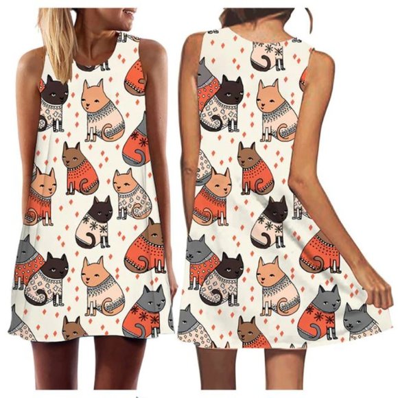 Animal Print Mini Dres - Picture 2 of 3